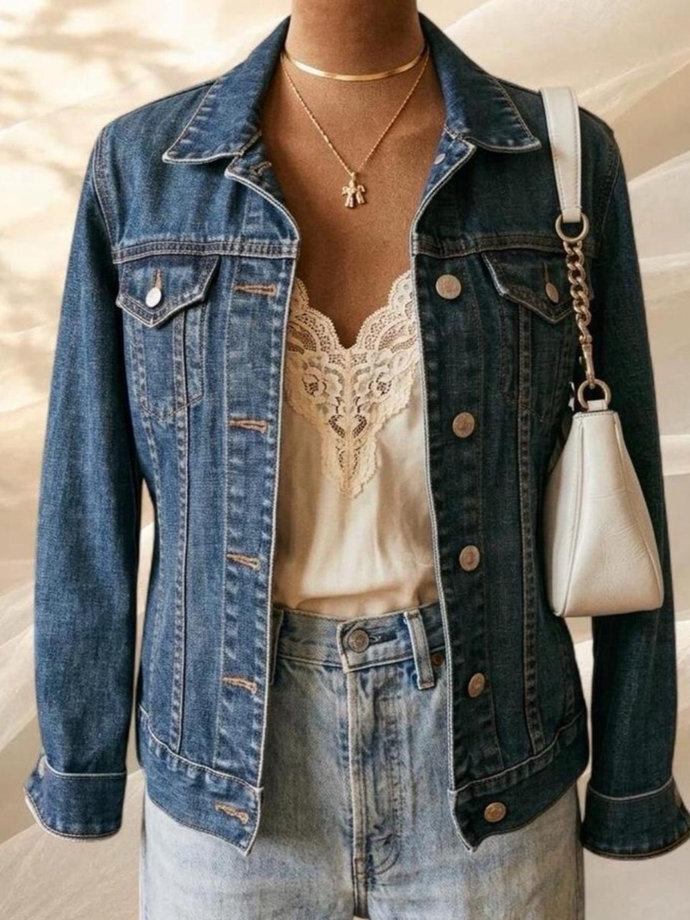J.Crew Classic Denim Jacket Women's Size Small Medium Wash 100% Cotton